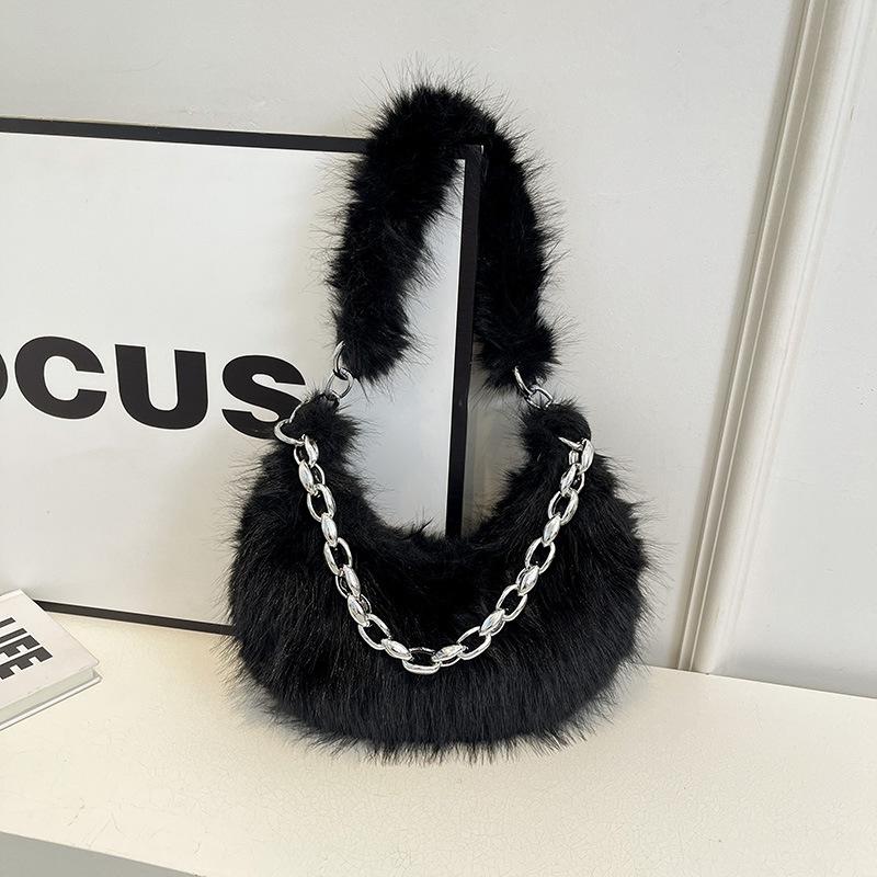 

Осень и зима новая сумка Мао Мао модная сумка через плечо ретро мессенджер большая вместимость通勤 подмышечная сумка