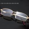Anti-Scratch Presbyopic Reading Glasses - Square Metal Frame with Real Glass Lenses, Available in Diopters +1.0 to +4.0 for Men and Women