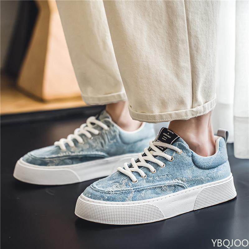 Men's Canvas Shoes Board Shoes Fashionable Versatile Pattern Printed Casual Sports Shoes Casual Comfortable Running Sneakers