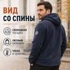 Men Fleece Lined Hooded Jacket, Warm Full‑Zip Winter Outerwear, Windproof Water‑Resistant Casual Coat with Multi Zipper Pockets for Outdoor Daily Wear
