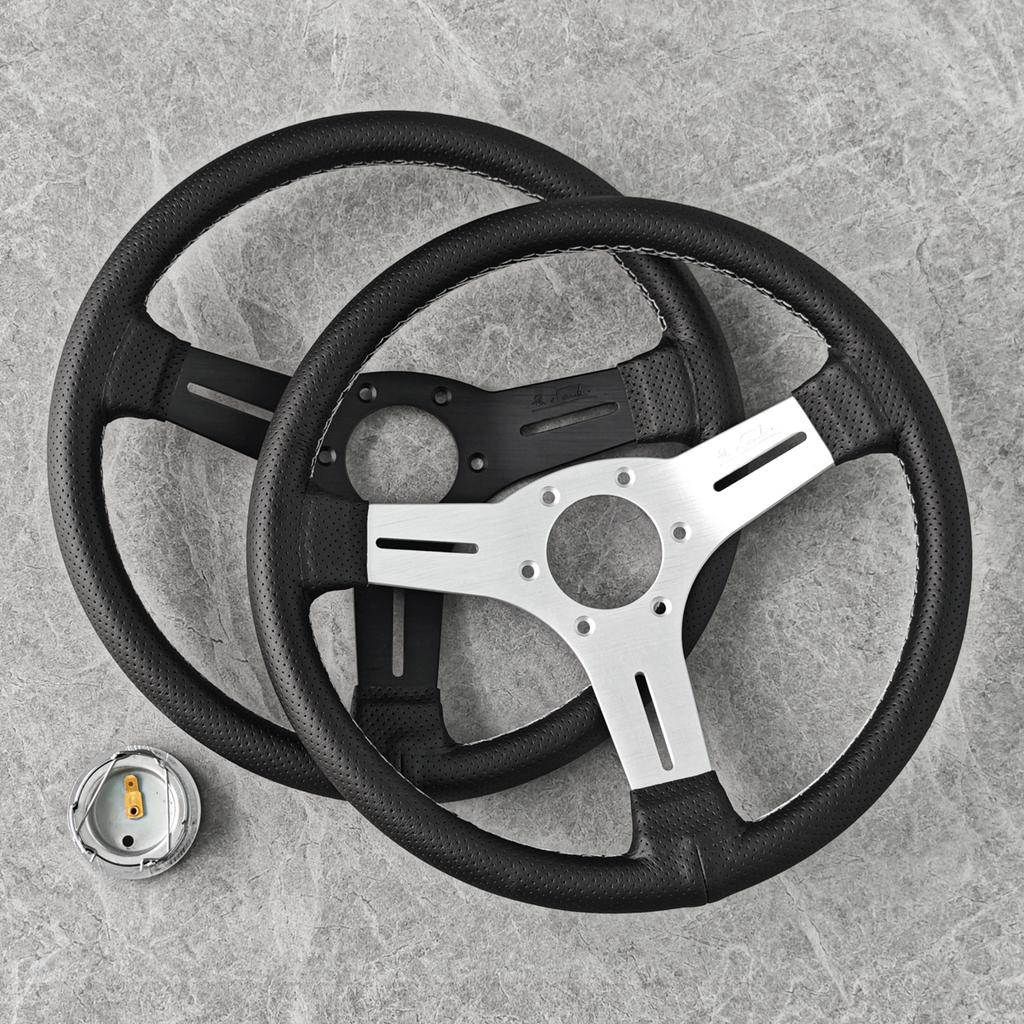 13inch Universal Leather Steering Wheel Tuning Sports Car Accessories Steering Wheel