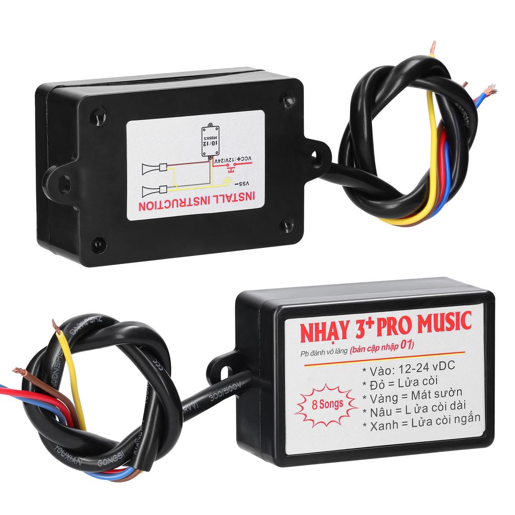 Car Horn Controller Electric Horn Speaker Sound Control Unit with 8 Sound Effects Switching Remote Control 12-24V for Car Truck
