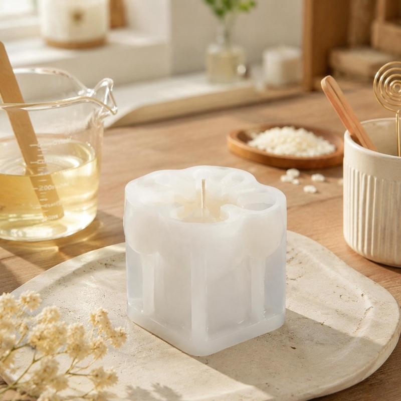Flexible Octopuses Candle Stand Casting Molds with a Smooth Inner Pattern for Candle Making, Decorative Pour Projects, and Home Craft Work