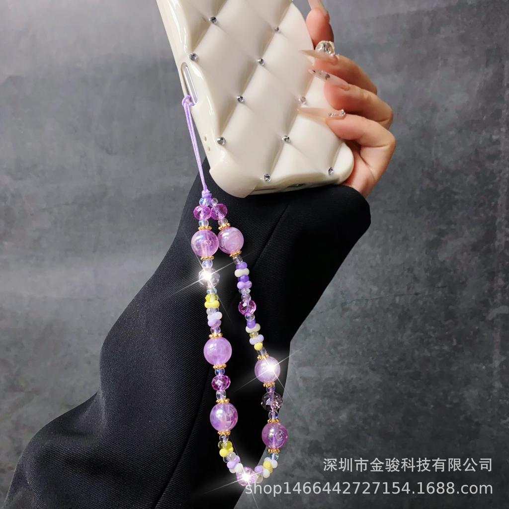 Summer New Handmade Beaded Mixed Style Phone Lanyard CCD Camera USB Flash Drive Bag Pendant Phone Chain Rope Wholesale