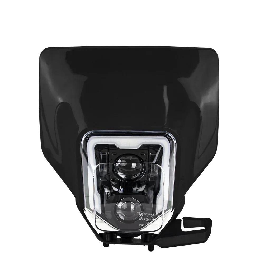 Motorcycle Headlight For Husqvarna TE150 TE150i TE250 TE300 TE300I LED Headlight W/ High Low Beam DRL Head Lamp Side Mount