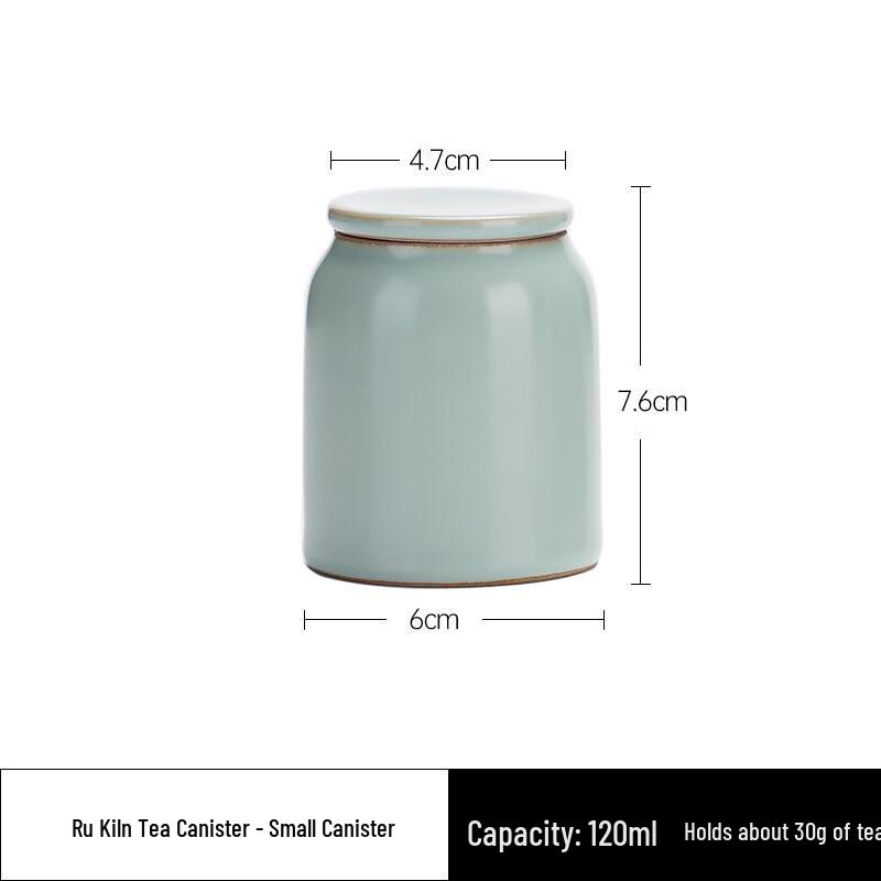 Duoli Ru Kiln Portable Ceramic Tea Caddy