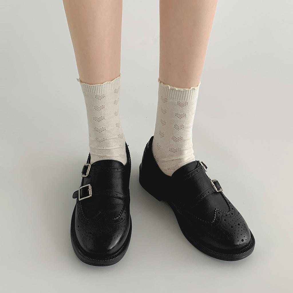 Queen Fan Retro Brown Thick Heel Platform Loafers Women's 2025 New Autumn Skirt Versatile Single Shoes