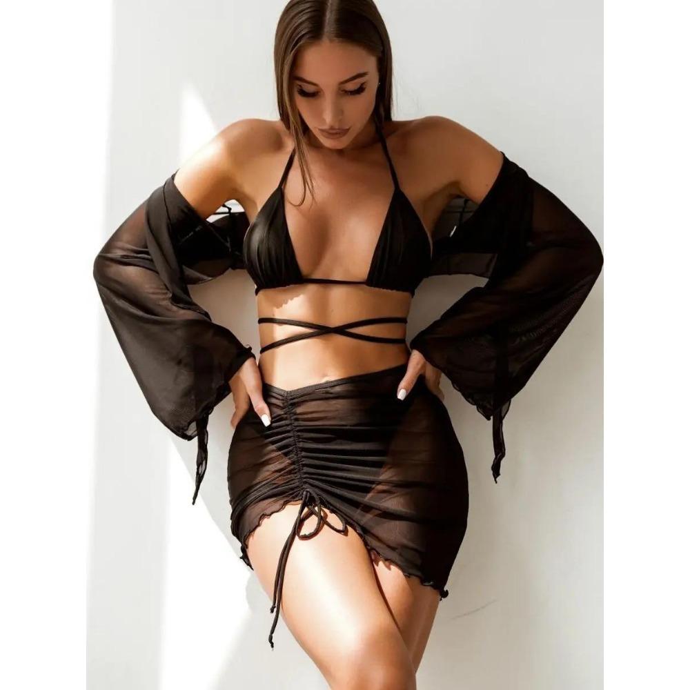 Damen Sport Badeanzug mit Brustpolster Einteilig Sexy Strandmode