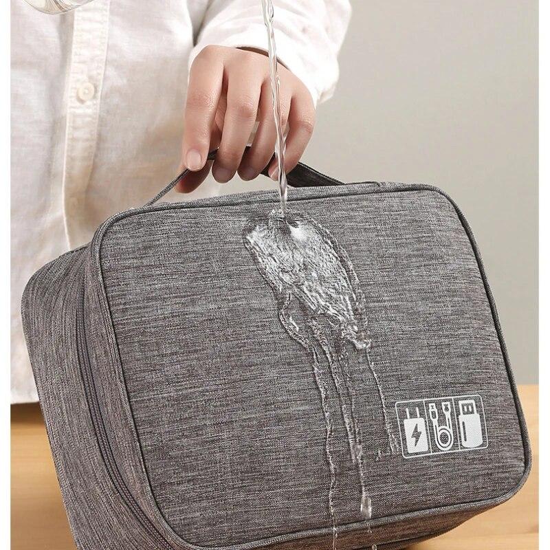 Digital Separated Travel Bag Large Capacity Multifunctional Mobile Data Cable Power Bank USB Storage Bag Gift on Foot