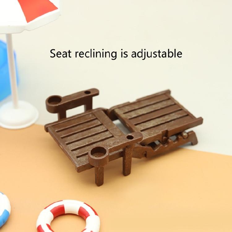5Pcs Doll-House Miniature Swimming Pool Beach Chair Model Set Dollhouse Accessoy