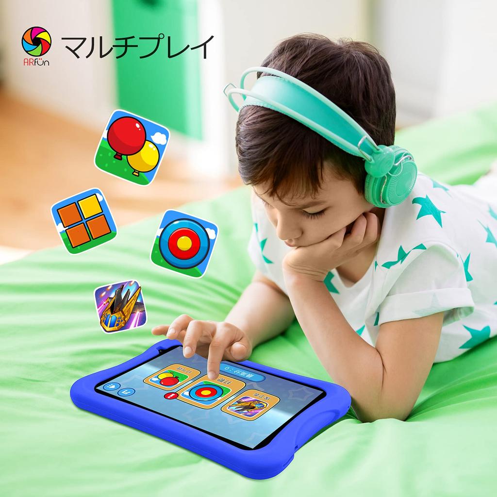 PRITOM Kids YouTube Kids Google Kids Time IPS 64GB 5000mAh Android Year Lightweight Case Blue Tablet, & Space, Limits, 8-inch Screen, ROM, OS,