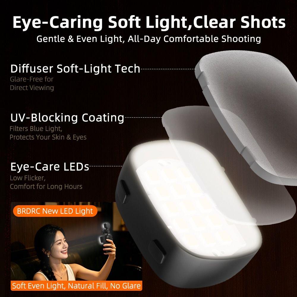 Rechargeable Video Selfie Light for DJI Osmo Pocket 4 Gimbal Camera Accessories