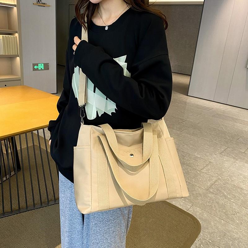 Large Capacity Crossbody Bag Casual Solid Color Messenger Shoulder Bag With Removable Strap Women'S  Tote Bag
