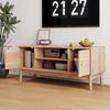 110 cm TV Stand, Mid-Century Modern Style, Suitable for 32/45-Inch TVs, Entertainment Center, Media Console for Living Room and Bedroom, Oak Color