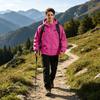 Men's Outdoor Hooded Jacket Thickened Loose Fit Windproof Waterproof Breathable Lightweight Shell for Hiking Camping