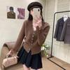 Autumn Long Sleeve Base Cardigan Jackets Women Elegant Slim Fit V-neck Knitted Women's Sweaters Coat Winter Lace Patchwork Cardigans Sweater 25854