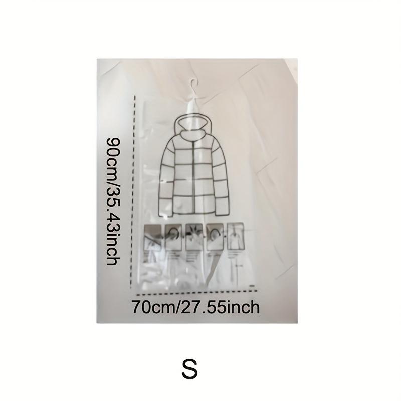 

Очень большие подвесные вакуумные пакеты для хранения с 5 крючками, утолщенные компрессионные пакеты для пуховиков, тонкий дизайн, не требуется электричество, защищают одежду