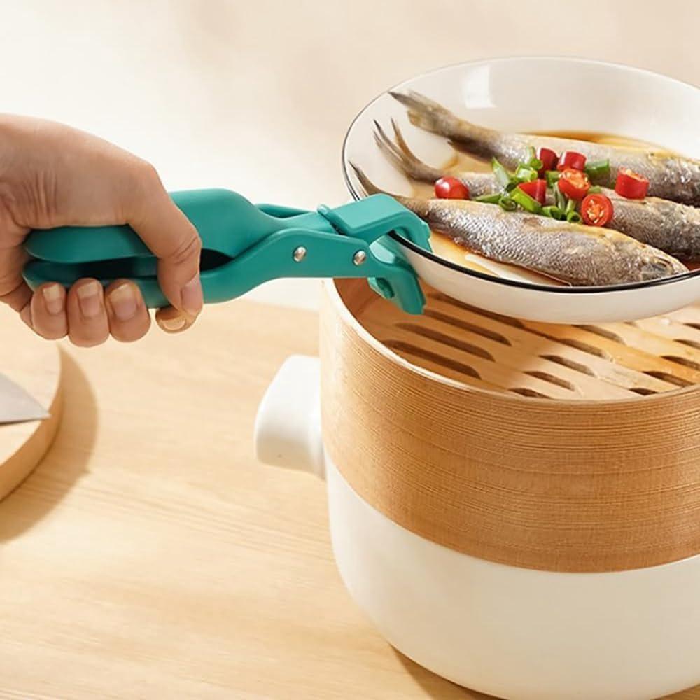 Multi-Function Anti-Scald Bowl Clip. Hot Bowl Dish Plate Gripper Clips Tongs Clamp Holder, Kitchen Silicone Anti Slip Clip