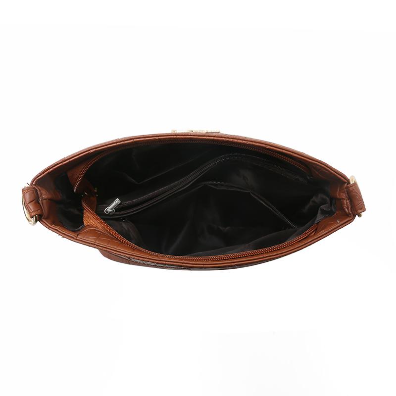 Stitching Women's Bag PU Shoulder Bag Bucket Bag