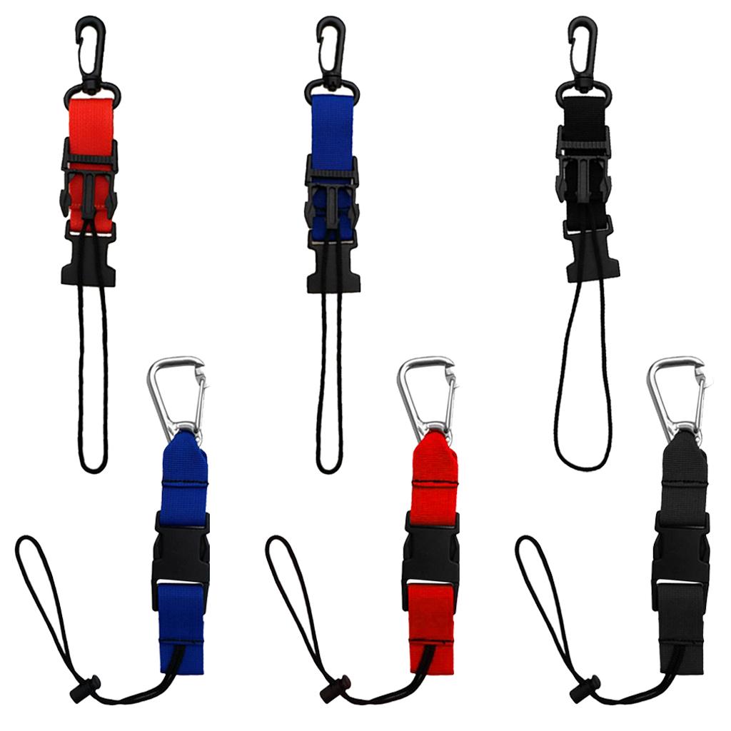 Heavy Duty Scuba Diving Camera Lanyard with Webbing Strap and Quick Release Buckle Underwater Torch Clip Accessories