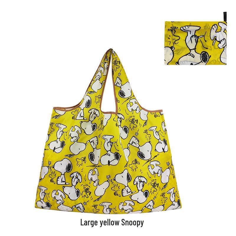 Snoopy Foldable Eco-friendly Large Waterproof Shopping Bag with Shoulder Strap