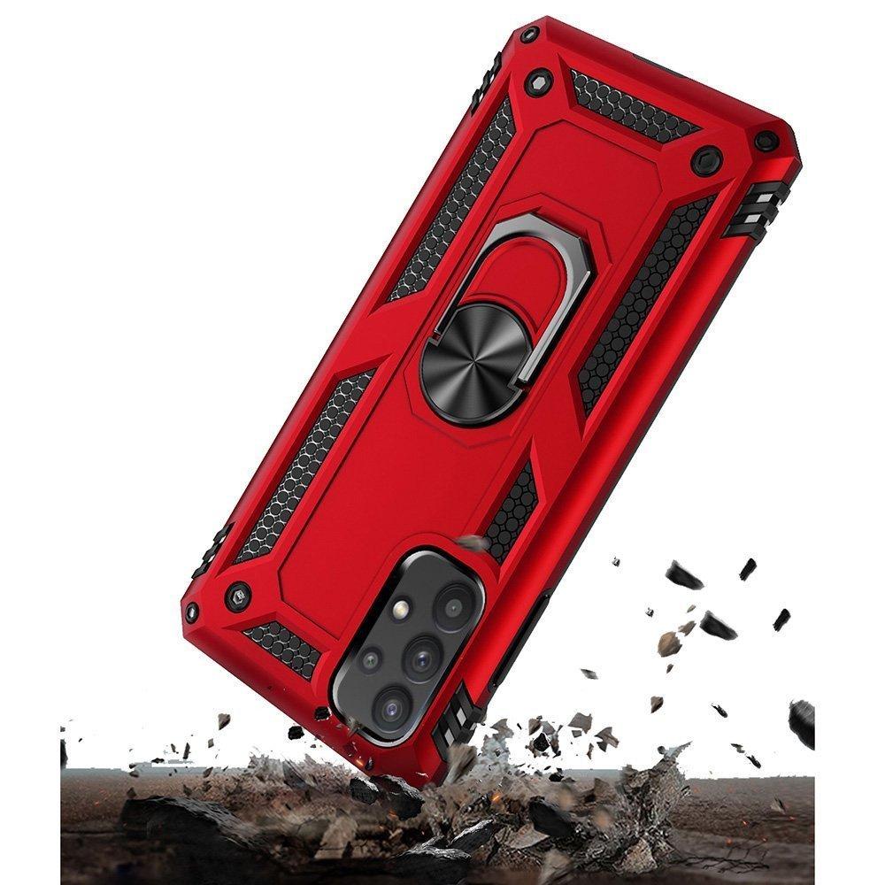 Armored Case for Samsung Galaxy A72 5G, Nox Case Ring, Red