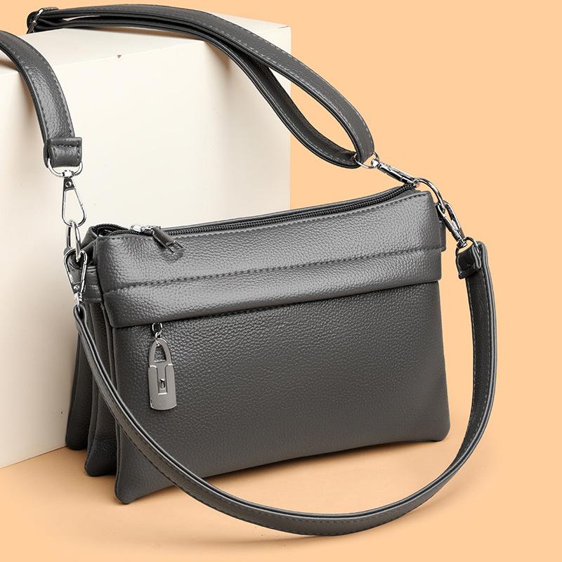 New Mother Bag Light Luxury One Shoulder Genuine Leather Texture Fashionable and Versatile Women's Embroidered Crossbody Women's Bag