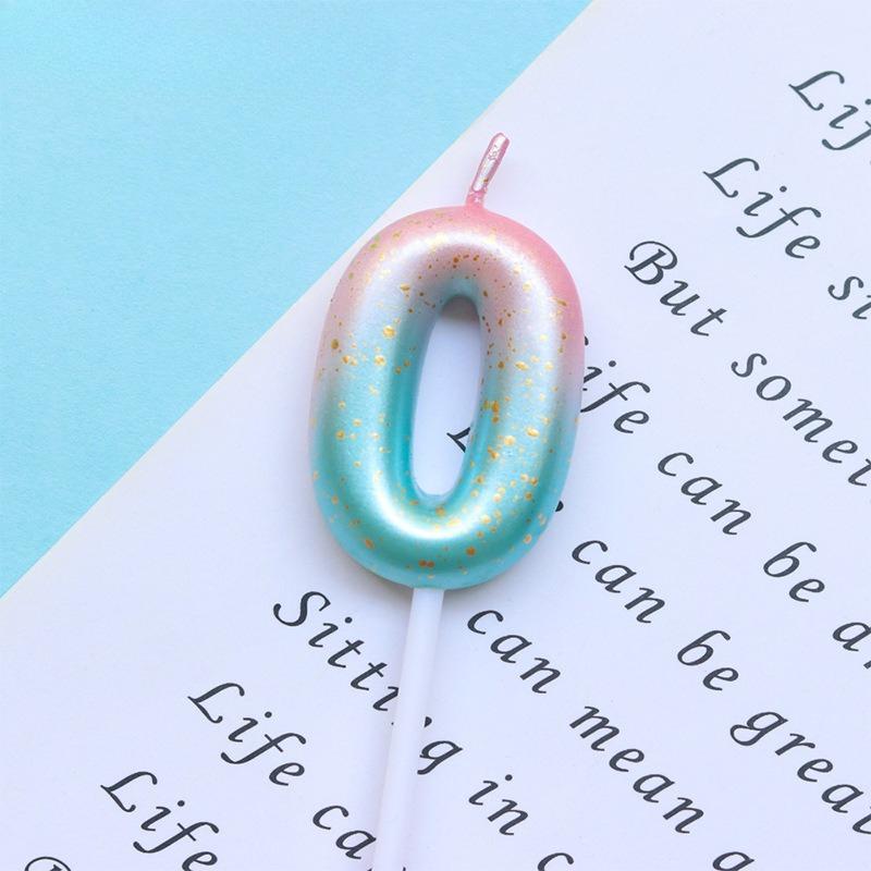 

С Днем Рождения, украшенный торт Interstellar Digital, красочная свеча, детская, нежная, конфетного цвета, с цифрами 0-9, декор для вечеринки