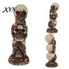 Spooky Skeleton Decor See Hear Speak No Evil Skull Figurine, Halloween Resin Party Prop Statue for Mantel, Table, Gothic Home Figurine