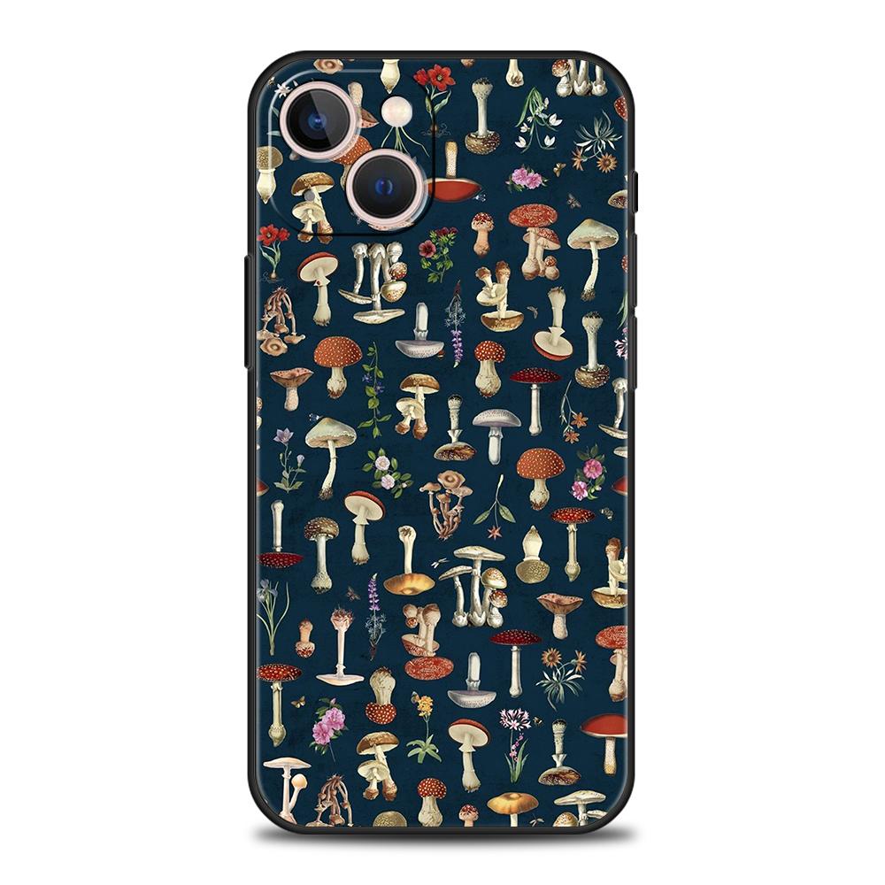 

Colorful Mushroom Phone Case Cover for iPhone 16 15 14 13 12 Pro Max 11 Pro Max 7 8 Plus XS XR Shockproof Soft TPU Shell Capas iPhone 11