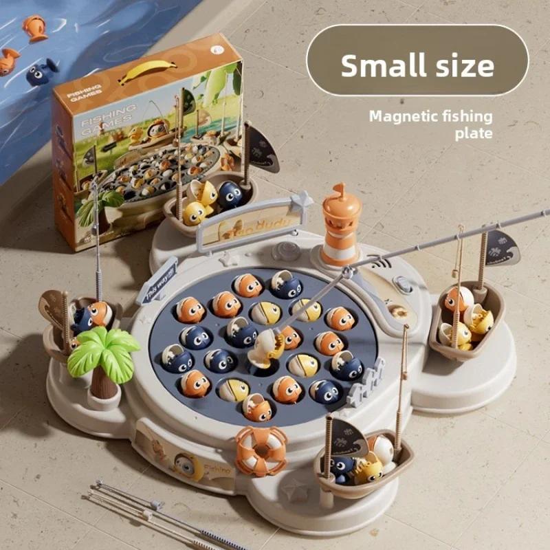 Kids Magnetic Fishing Play For Children Electric Fishing Toys Have Music Spinning Game Fish Rod Education Baby 3 Year Gifts Toy