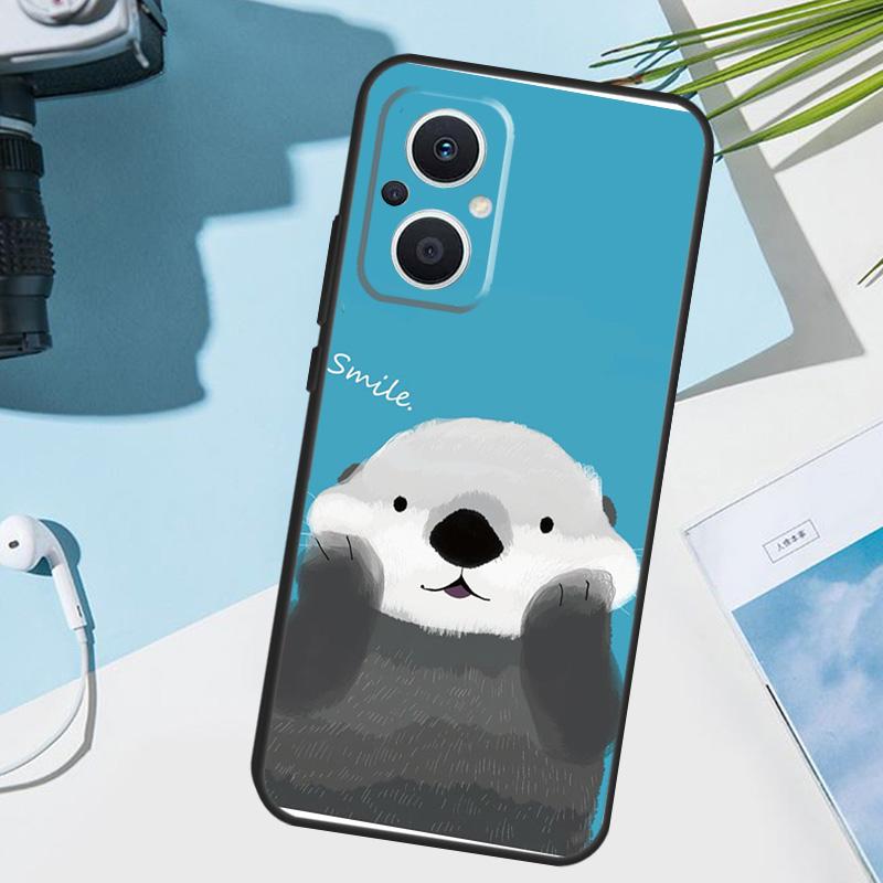 

Cute cartoon otter Cover For OPPO Reno 8T 7 8 Lite 14F 13F 12F 11F 14 13 12 11 10 OPPO Find X8 X6 X5 X9 Pro Case OPPO Reno11
