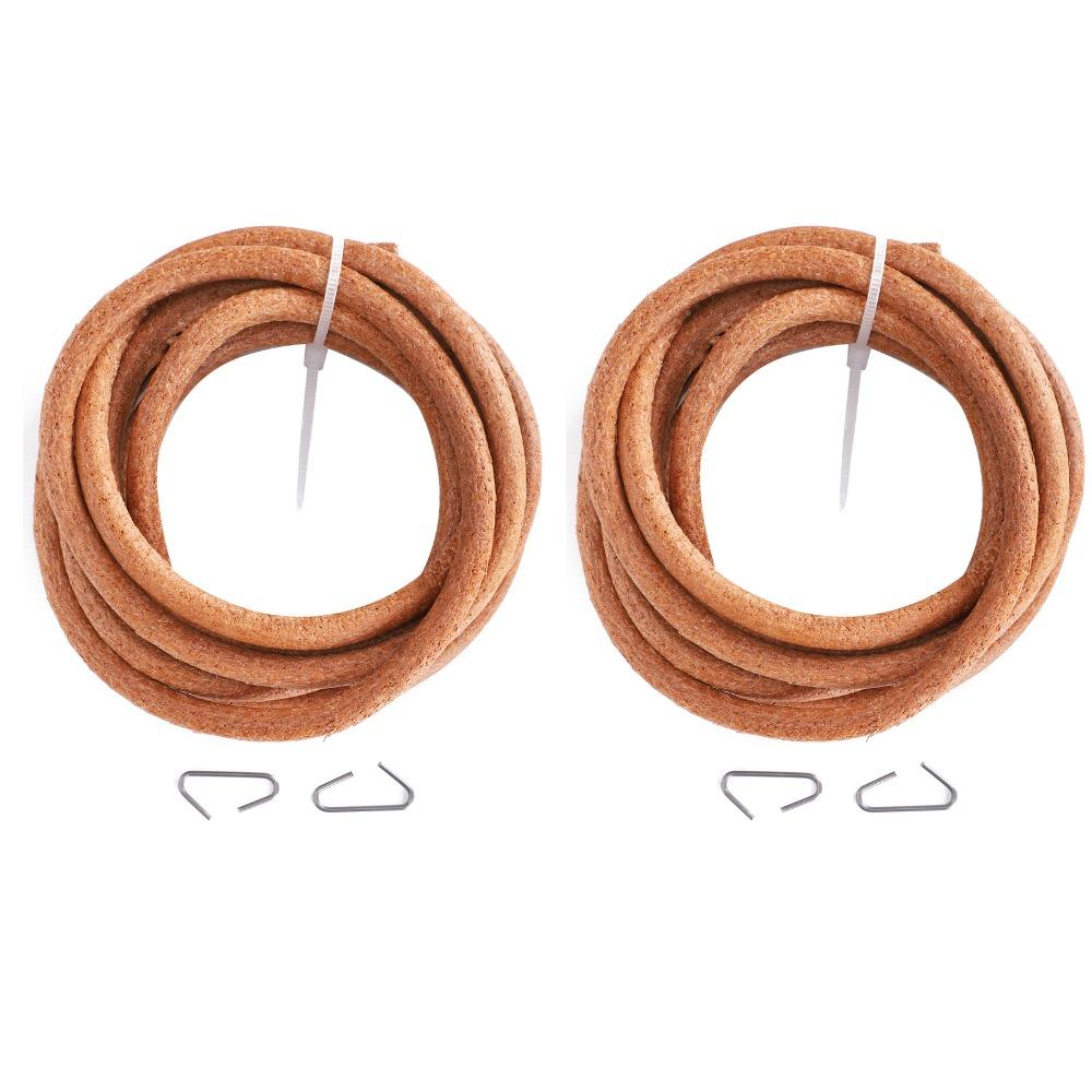 2pcs Cowhide Sewing Machine Belts Durable 70.9 Inch Length Leather Drive Belt With Hook 180cm Treadle Parts Home Use