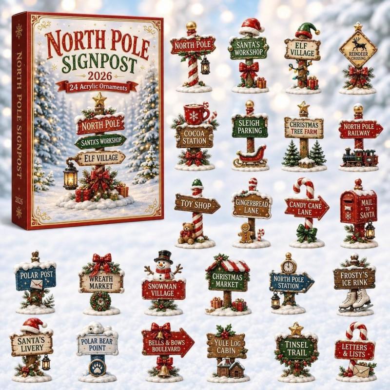 2026 Christmas Advent Calendar Blind Box Figures Holiday Decor Collectible Ornament Set