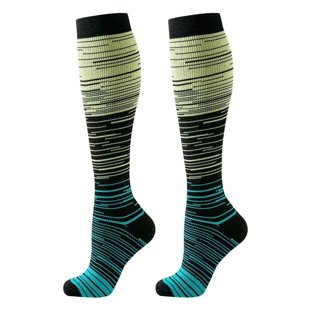 6-Pack Color Striped Compression Socks