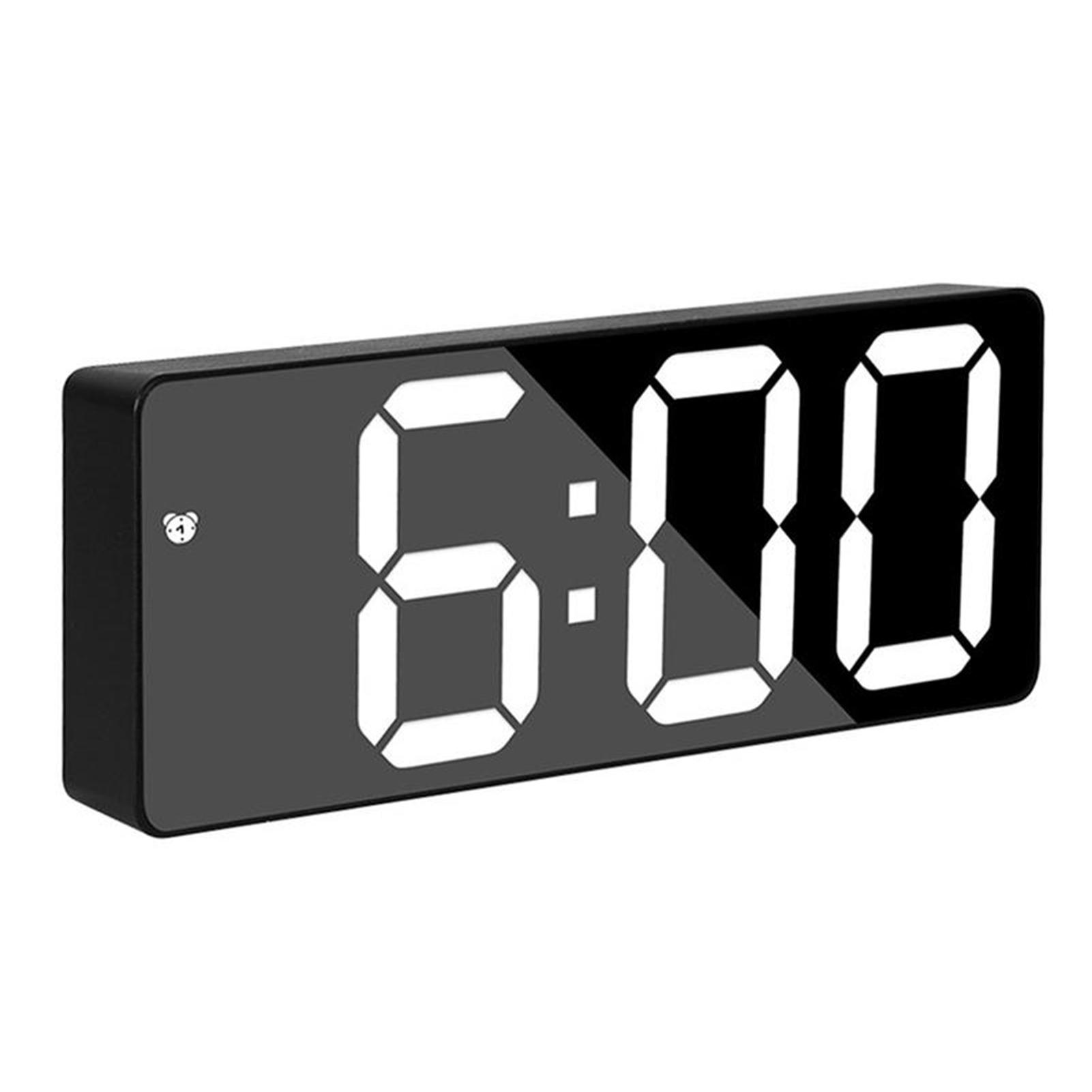 

Цифровой дисплей LED Зеркальные часы Беспроводные легкие настольные часы Подарок на день рождения Рождество