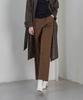 Julliapepe Signature Wool Semi Wide Slacks (Brown)