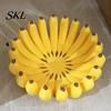 Fröhliches Küchenaccessoire 3D-gedruckte bananenförmige Aufbewahrungsschale, Bananen-Fruchtschalenhalter, Modern für dekoratives Tablett Küche, Esstisch