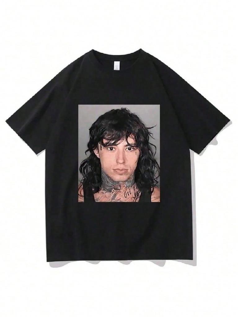 T-shirt Mugshot Ronnie Radke unisex Wounisex Moda Streetwear Estate Maschile Cotone Puro Manica Corta Unisex Vintage Oversize Magliette