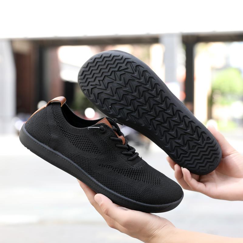 Fashion Summer Minimalist Men Shoes Soft Bottom Training Flat Bottom Mesh Wide Head Shoes Breathable Couple Casual Sneakers Tenis Homem