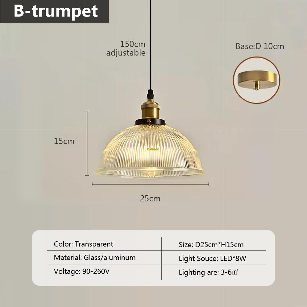 Nordic Retro Glass Pendant Light Green Hanging Lamp Living Room Decor Luminaire Hall Bedroom Dining Room Indoor Fixture Lustre