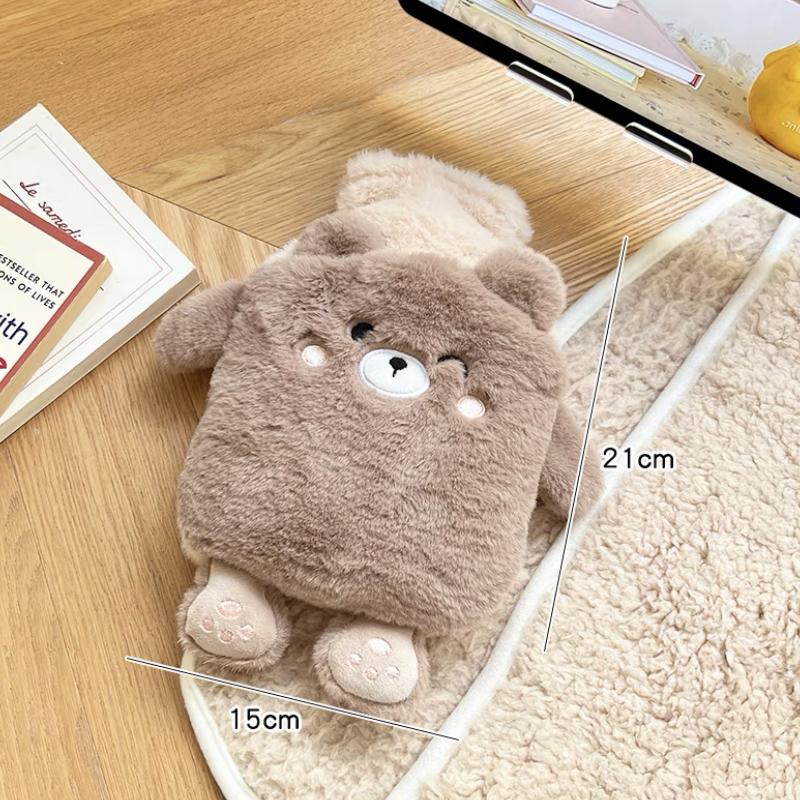 Plush Hot Water Bottle Kawaii Winter Warm Hot Water Bag for Period Pain Hand Warmer Girls Hand Feet Warm Water Heating Pad