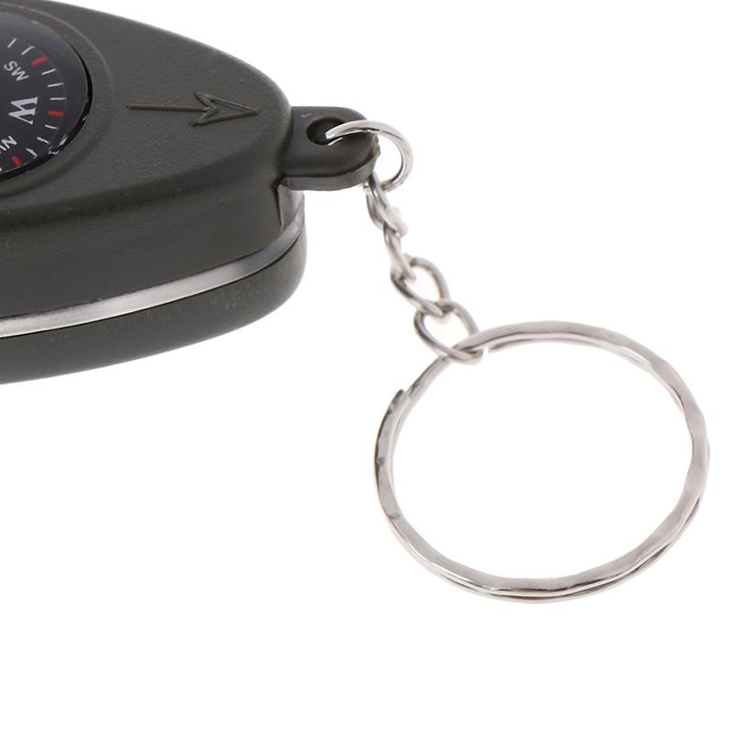 Sifflet de survie extérieur 4 en 1 Boussole Loupe Thermomètre & Porte-clés Edc