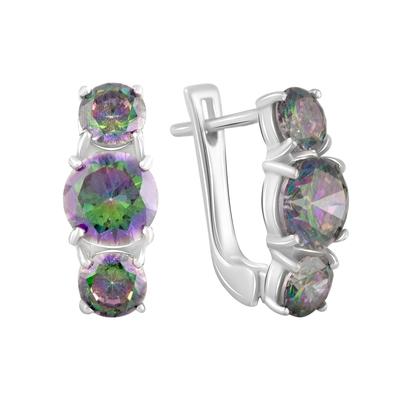 Silberohrringe mit mystischem Topas 5,95 ct (2117230)