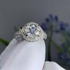 CopperRings Full Paved Cubic Zirconia Luxury Engagement Wedding Rings Anniversary Party Elegant Female Jewelry