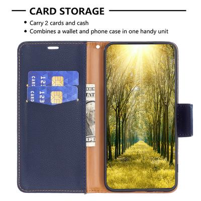 For Xiaomi 13 Lite/Civi 2 5G PU Leather Wallet Cover Litchi Texture Stand Phone Case with Strap