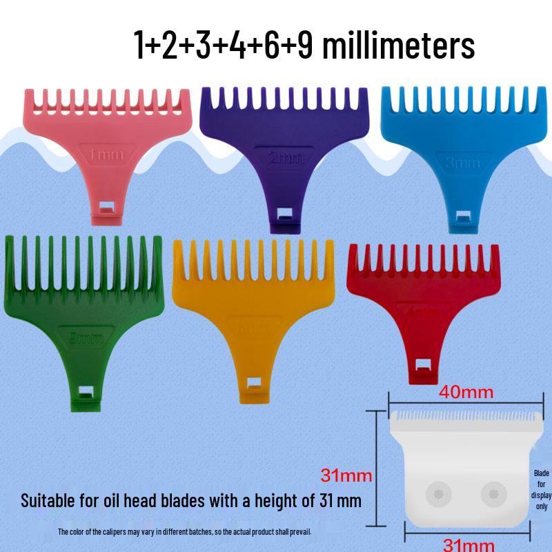 Retro Pompadour Electric Hair Clipper Set: Limit Comb, Blade, Caliper, Positioning Comb Accessories