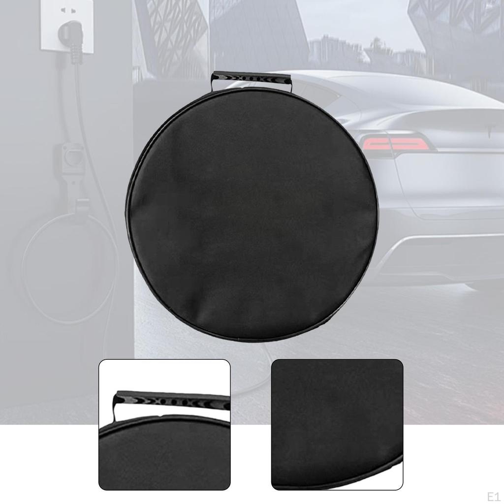 Taška na nabíjecí kabel pro elektromobil, černá, organizér pro příslušenství k elektromobilu do auta