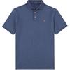 Polo Solid Color Small Pony Embroidered Casual Plain Short Sleeve Polo Shirt Men Tops Gray Blue 710870645-013