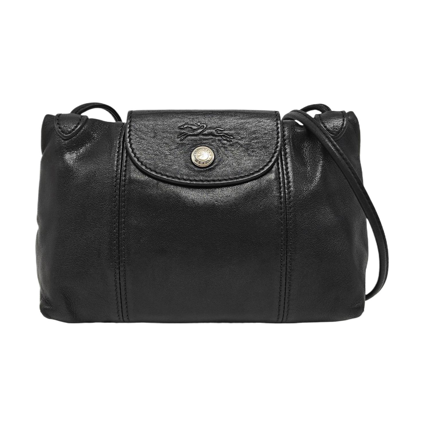 [Pre-Owned] Le Pliage Cuir 22 Mini Shoulder Crossbody Bag - Very Good #UJM3NX ONE SIZE